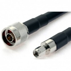 R/SMA till N-Type WLAN antennkabel han-han, 50 ohm, sort, 1,5m