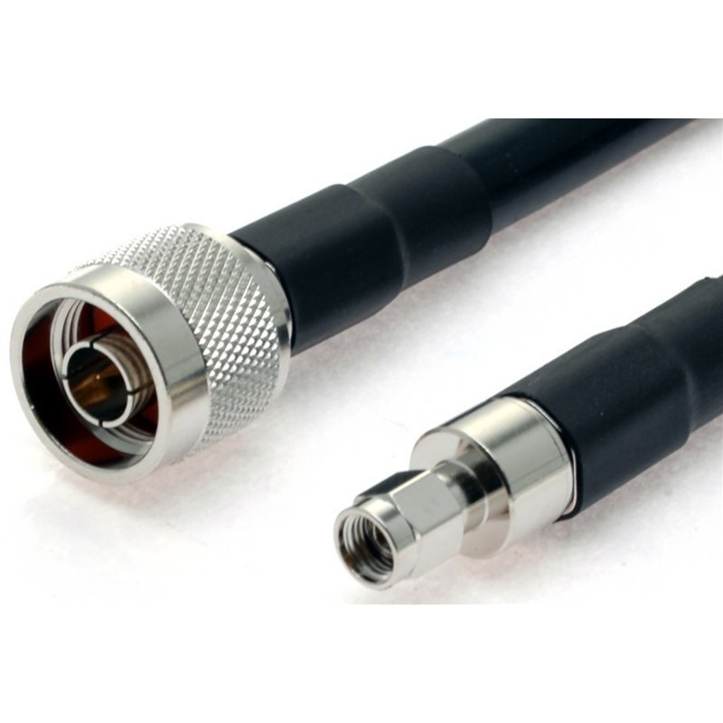 R/SMA till N-Type WLAN antennkabel han-han, 50 ohm, sort, 1,5m