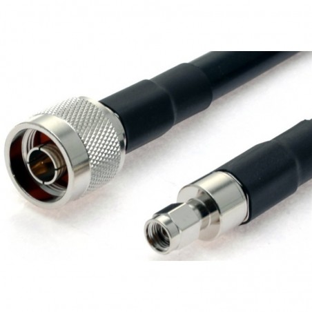 R/SMA till N-Type WLAN antennkabel han-han, 50 ohm, sort, 1,5m