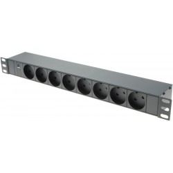 Power Rail med 8 x rundplugg med jord (3m kabel ingår)