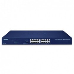 16-portars Gigabit Unmanaged Ethernet Switch med rackmontering