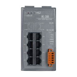 8 ports switch 10/100 RJ45 DIN - Unhaneaged, 10-30VDC