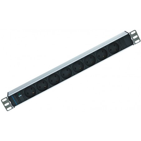 Socket 8 x EDB Ta dansk datorplugg med ground för 19 "Rackmontering