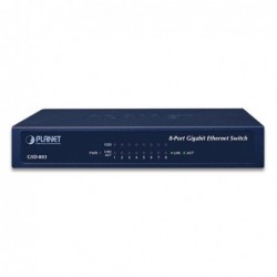 8-portars gigabit-switch med PoE, 5 Vdc-matning