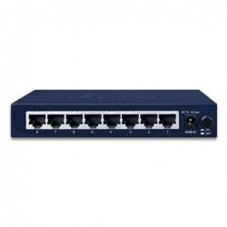 8-portars gigabit-switch med PoE, 5 Vdc-matning