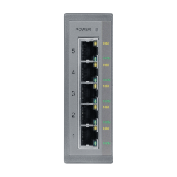 Industriell 5-portars switch 10/100/1000 Mbit RJ45 DIN-skena - Unmanaged