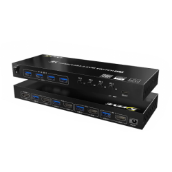4-portars HDMI KVM-switch med USB 3.0, 4K@60Hz-stöd