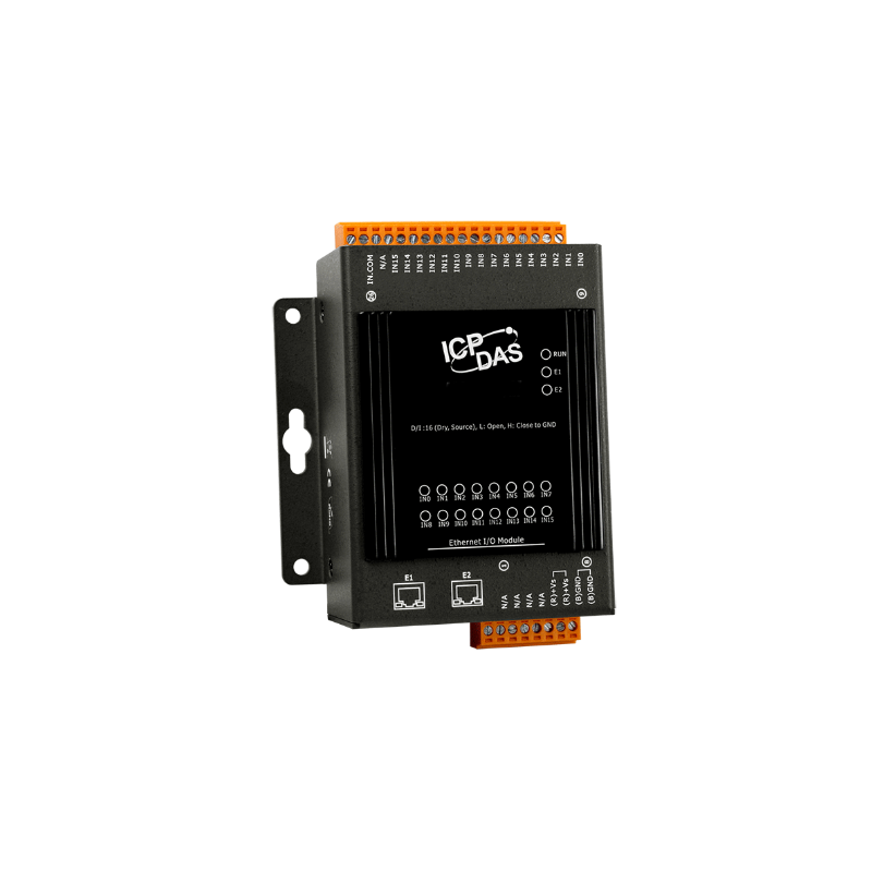 MQTT 16 x Digital ingångsmodul. TCP- och MQTT-protokoll, 2 x LAN