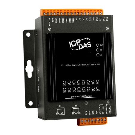 MQTT 16 x Digital ingångsmodul. TCP- och MQTT-protokoll, 2 x LAN