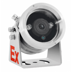 2MP ATEX Zone 1 och 2 CLASS IIC IP Bullet-kamera i SS316L stålhölje, IP66, 4mm objektiv. IR. PoE och 12VDC