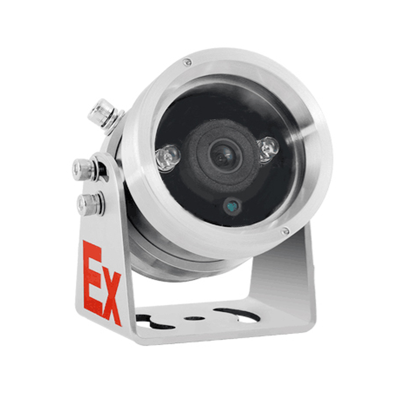 2MP ATEX Zone 1 och 2 CLASS IIC IP Bullet-kamera i SS316L stålhölje, IP66, 4mm objektiv. IR. PoE och 12VDC