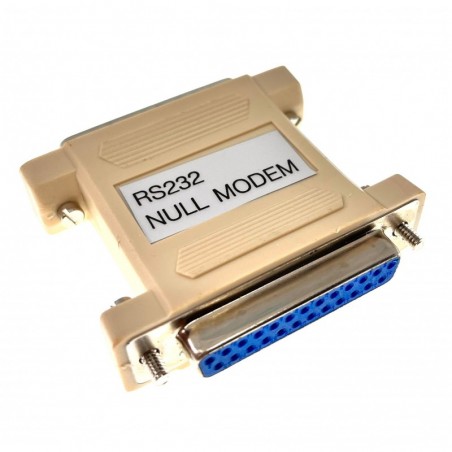 Nullmodem Adapter DB25 Hane/hona-kontakt för RTS-sändning
