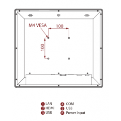 19" i5 ECDIS DNVGL-CG-0339, IACS E10 Marin godkänd panel PC