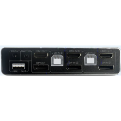 2-portars 4K@60Hz Dual Head HDMI och DisplayPort KVM-switch, 3840 x 2160 60Hz, USB2.0