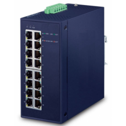Robust 16-portars industriell Gigabit Ethernet-switch för tuffa miljöer