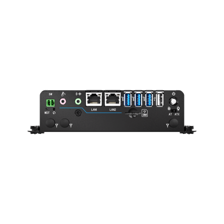 Fläktlös Embedded PC UL-godkänd certifierad Celeron PC SIM, RS232,TPM 2.0, 2xDP Dual display