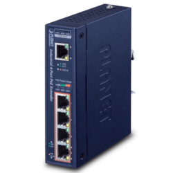 PoE++ förlängare / Extender PD över Cat6 och uppåt, upp till 200 meter, PoE++ in och 4 x PoE+ ut