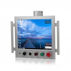 Robust 17" HMI, Panel PC med pekskärm IP65 med kontrollknappar och strömbrytare på framsidan