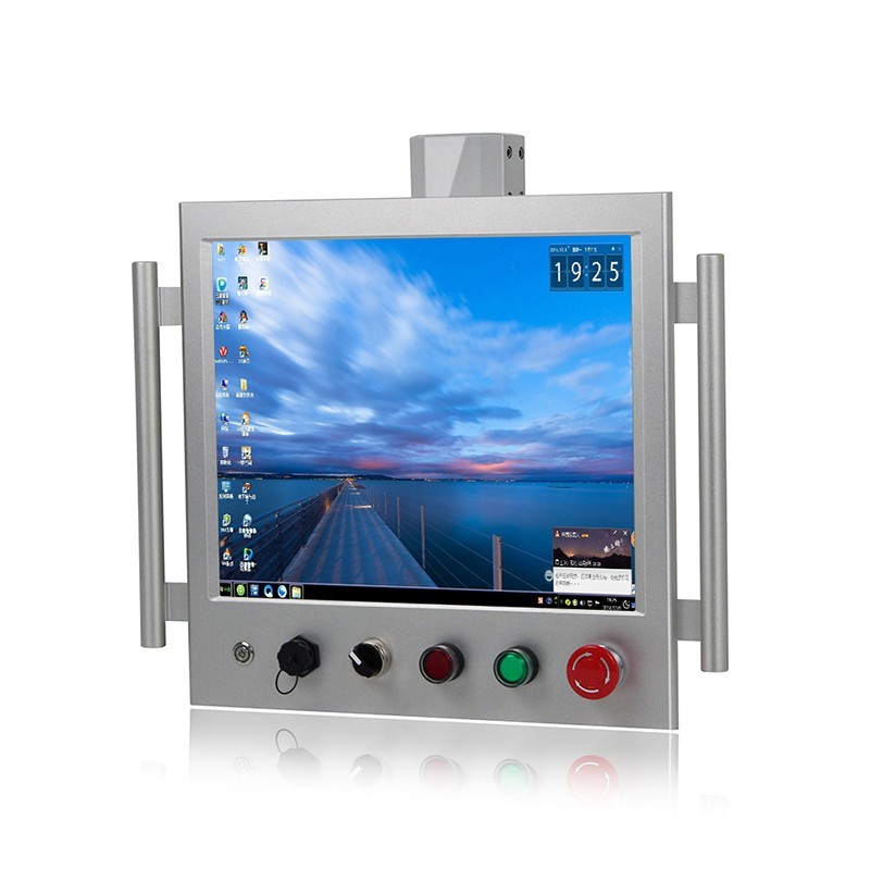 Robust 17" HMI, Panel PC med pekskärm IP65 med kontrollknappar och strömbrytare på framsidan
