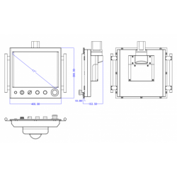 Robust 17" HMI, Panel PC med pekskärm IP65 med kontrollknappar och strömbrytare på framsidan