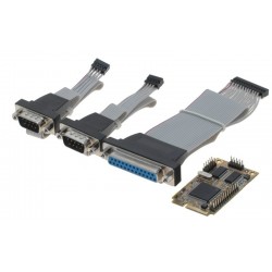 Mini PCI MPCIex med seriell RS232 och LPT parallellport