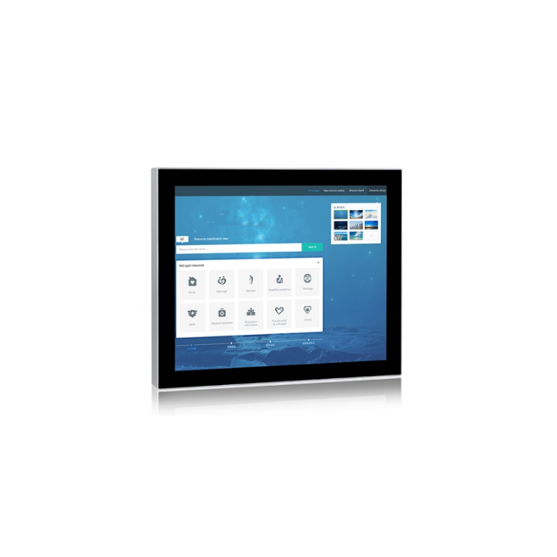 17" IP66/IK69 helt förseglad industriell bildskärm, 1280 x 1024, 5:4, 400nits, HDMI, Multi-PCAP touch