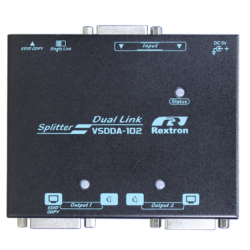DVI-D Dual Link splitter med ljud. 2560 x 1600, EDID-kopia.