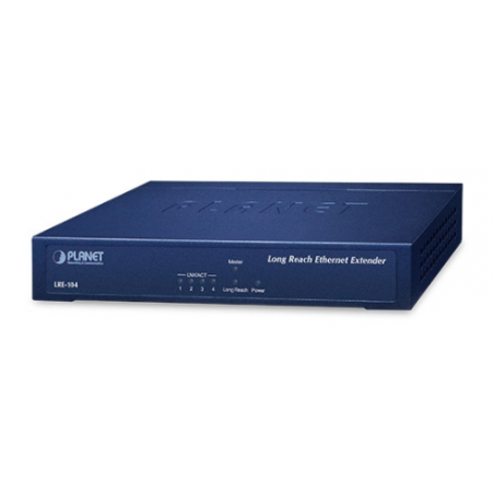 4 CH Long Reach Ethernet VDSL. punkt till punkt RJ11/RJ45/Coax. Upp till 2 km med coax