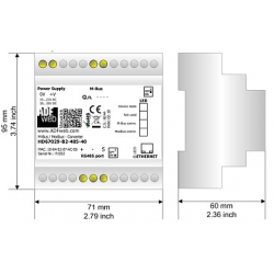 M-BUS master upp till 20 enheter för MODBUS RS485 slav. PLC/PC med MODBUS master