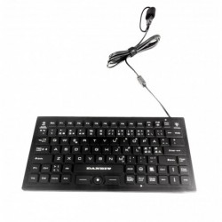 Antibakteriellt minitangentbord IP68 Medico Waterproof med TrackPoint USB Rengörs i alkohol