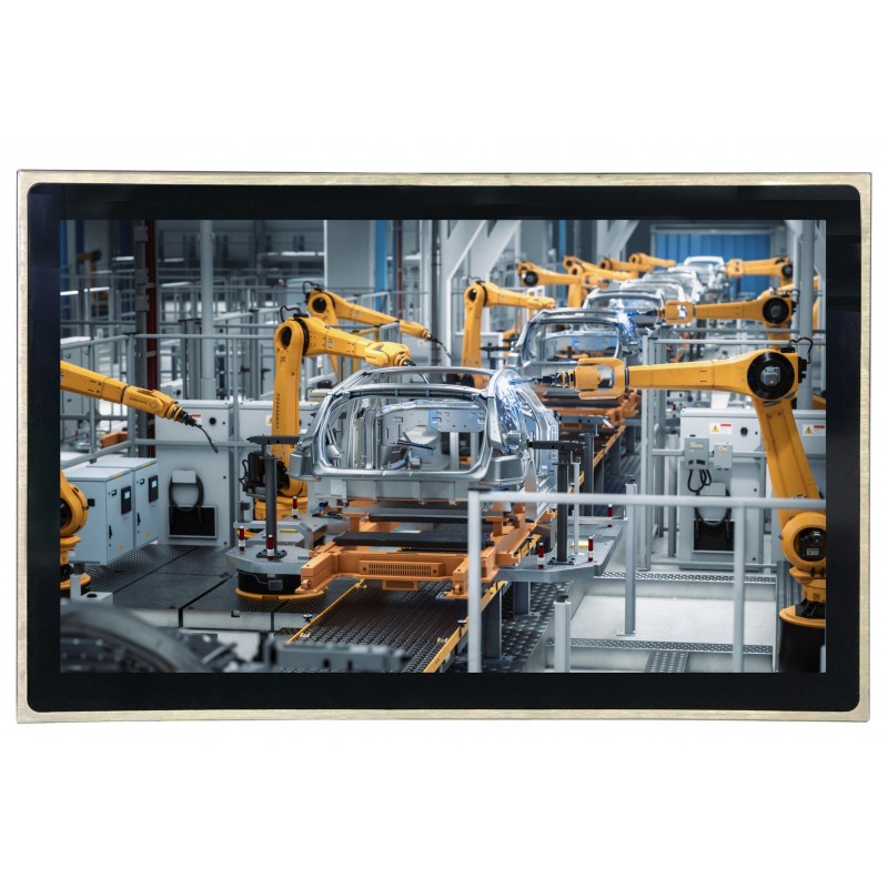 Industrial Panel PC 15,6" FULL IP65 i3, i5, i7, J1900 Celeron Capacitive touch 24vdc Waterproff, RS232, USB, VESA-fäste