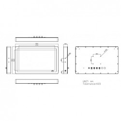 Industriell vattentät Full IP66 Panel PC Med Touch CPU I3 / I5 highnits 1000nits Stål 304/316