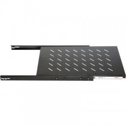 19" Rackskåp utdragbar hylla, 1U, 60 cm, svart