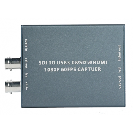 SDI till USB Capture Card med HDMI/Audio/SDI Loopout - 1920x1080 (1080p)60FPS - OBS Player Support