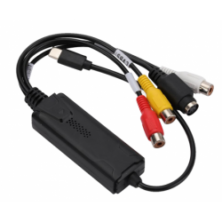 Typ-C Video Capture Card S-video och RCA-kompositvideoingång och USB-utgång