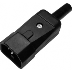 C14 IEC-enhet hankontakt för kabel. 10A