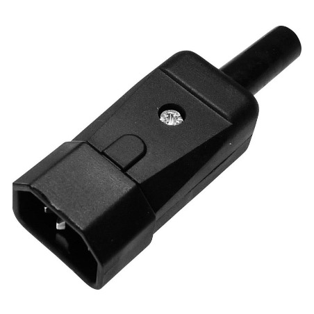 C14 IEC-enhet hankontakt för kabel. 10A