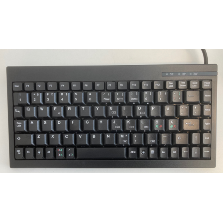 Kompakt svart minitangentbord med nordisk layout - 89 nycklar USB