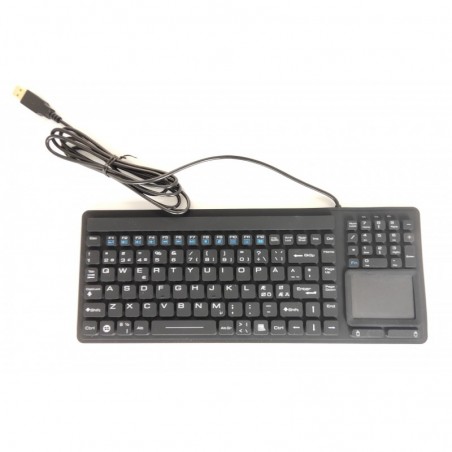 IP68 nära tangentbord - alkohol rengöring i 80% alkoholist - Svart - USB - Corona virus