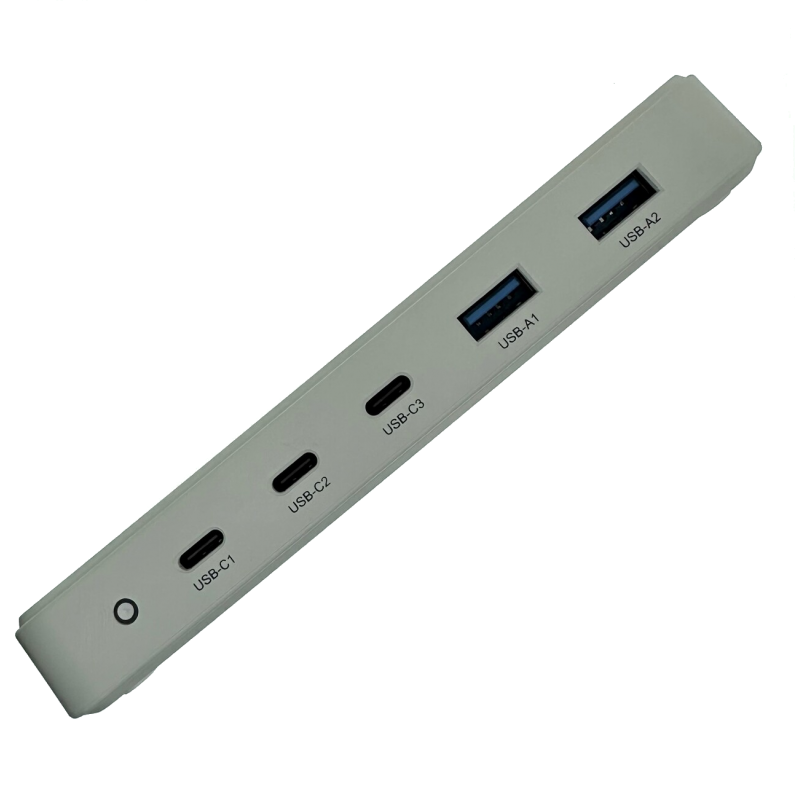 GaN PD USB-laddare 3 USB-C, 2 USB-A, 5 portar 120Watt snabbladdare
