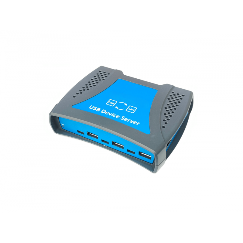 8-portars USB-A, USB-C-enhetsserver TCPI/IP DIN-montering USB över Ethernet-hubb var som helst