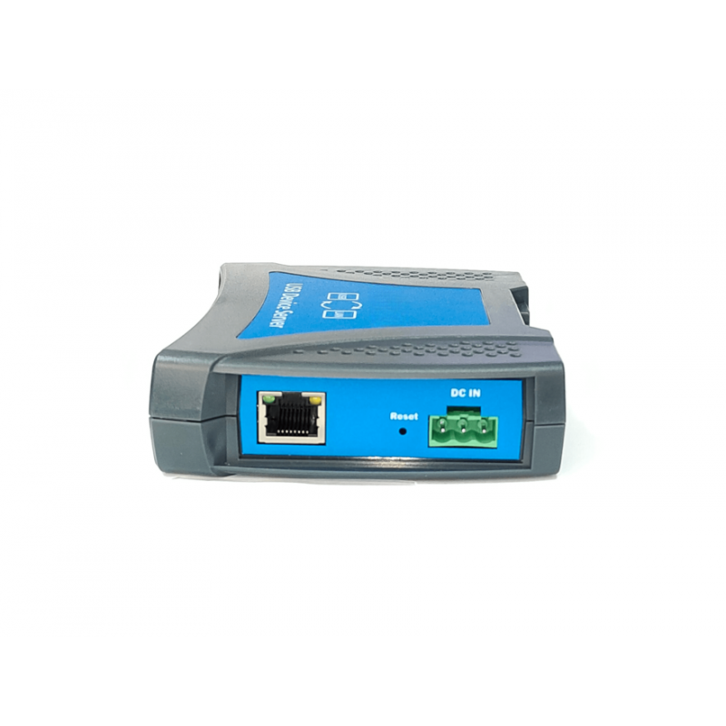 8-portars USB-A, USB-C-enhetsserver TCPI/IP DIN-montering USB över Ethernet-hubb var som helst
