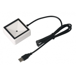 Desktop 1D 2D QR-skanner, USB. Bra för mobiltelefonskärmar. Box med fästhål