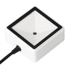 Desktop 1D 2D QR-skanner, USB. Bra för mobiltelefonskärmar. Box med fästhål