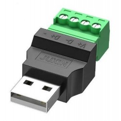 USB 2.0 Typ A hane/hona till 4-stifts skruvkontakt USB-uttag med skärm USB2.0 till skruvkontakt