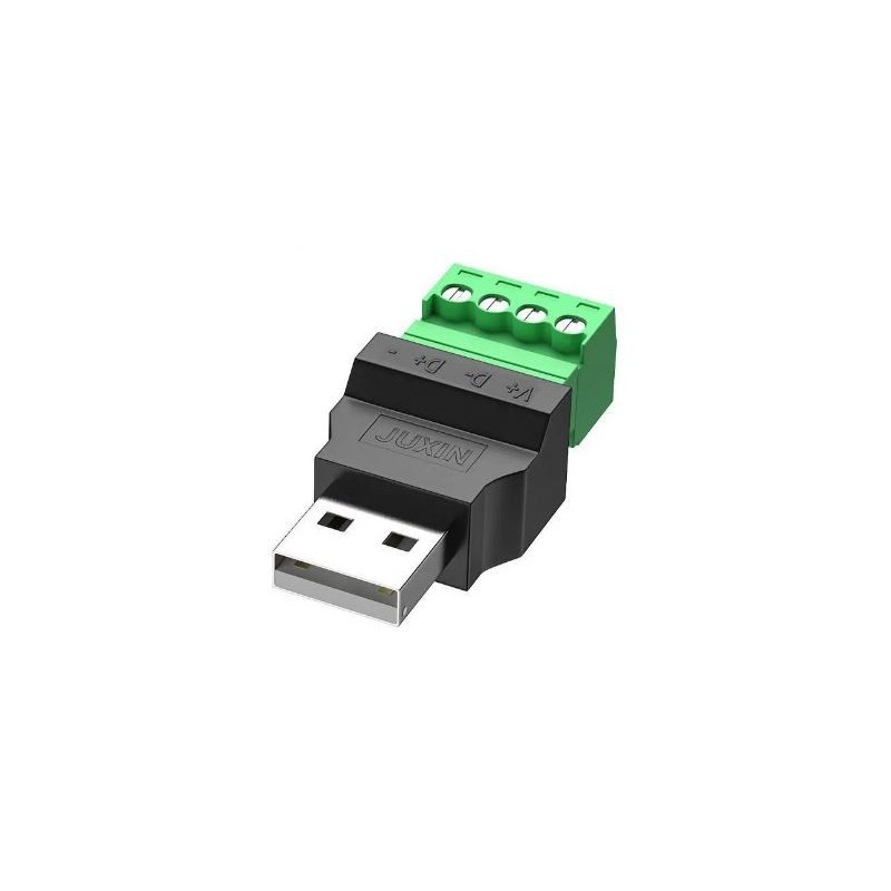 USB 2.0 Typ A hane/hona till 4-stifts skruvkontakt USB-uttag med skärm USB2.0 till skruvkontakt