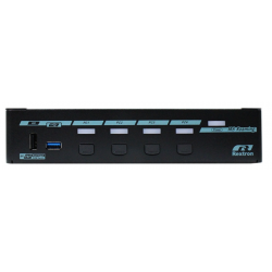 4-portars 4K HDMI KVM-matris med 2 x USB 3.2 och 4 x USB 2 (HID) med USB-roaming. PIP.