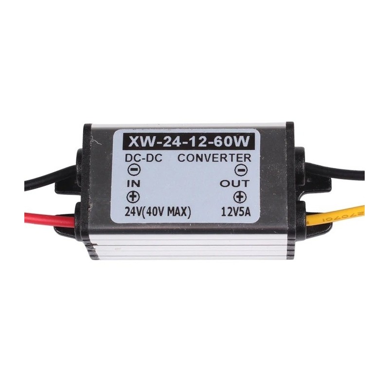 12VDC/5A (60W) DC-DC strömförsörjning från 24VDC - Step-Down