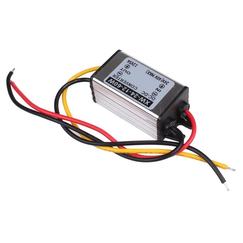 12VDC/5A (60W) DC-DC strömförsörjning från 24VDC - Step-Down