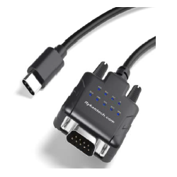 USB-C till RS232-adapter - skaffa en COM-port på PC via USB C-porten. Med 9 st. LED-indikatorer